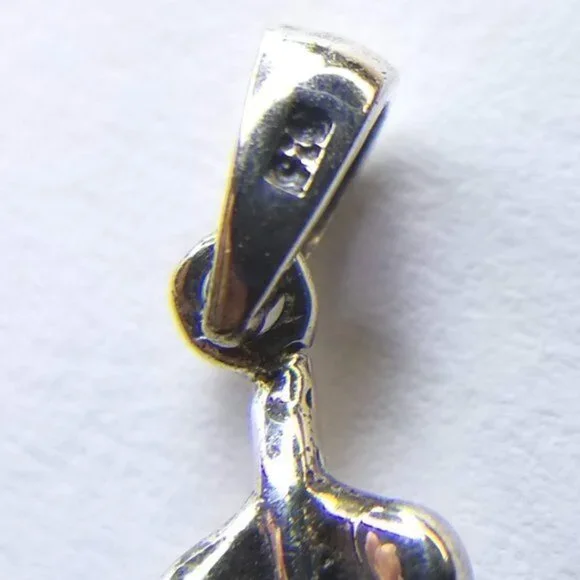 Mystic Fire Topaz Sterling Silver .79 Carat Pear Cut Leaf Drop Pendant (NWT) - Picture 3 of 11